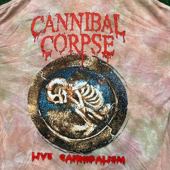 Cannibal Corpse Live Cannibalism Death Metal Band Tie-Dye LS Shirt Extra Large - Picture 4 of 4